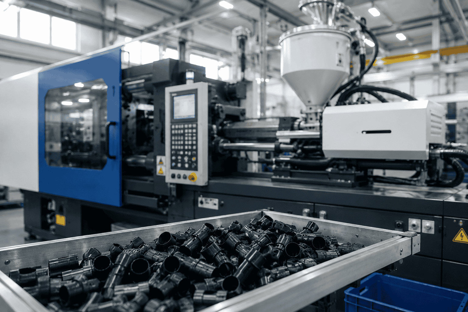 Presă de injecție plastică în funcțiune — Dinamic SRL